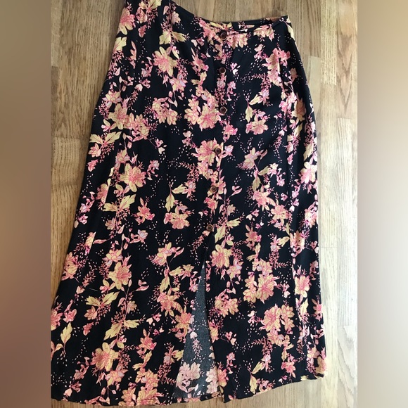 Free People Retro Love Floral Print Midi Skirt - Picture 6 of 13